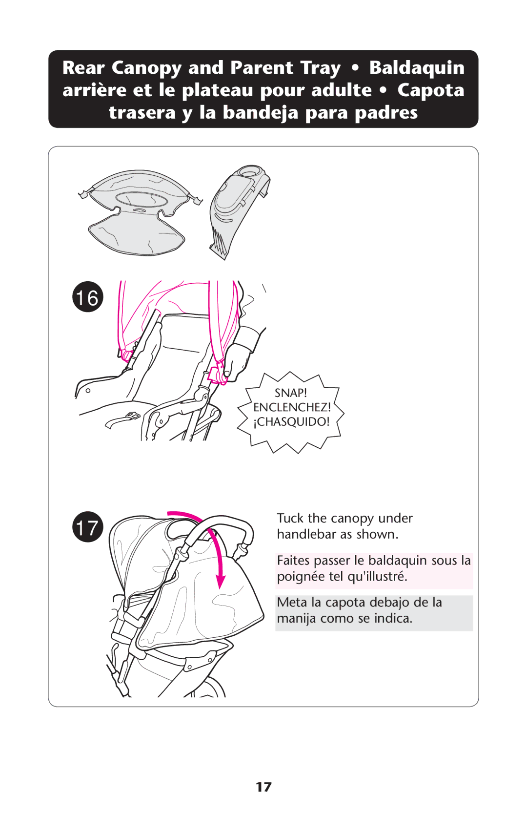 Graco ISPA067AH owner manual Snap Enclenchez ¡CHASQUIDO 