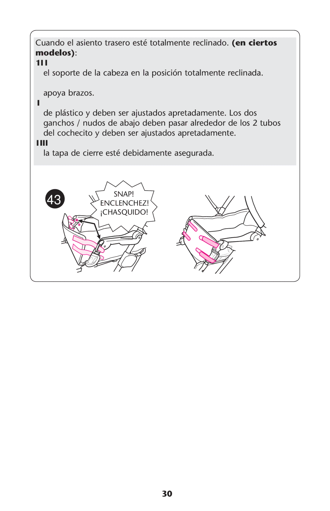 Graco ISPA067AH owner manual Snap ENCLENCHEZ! ¡CHASQUIDO 