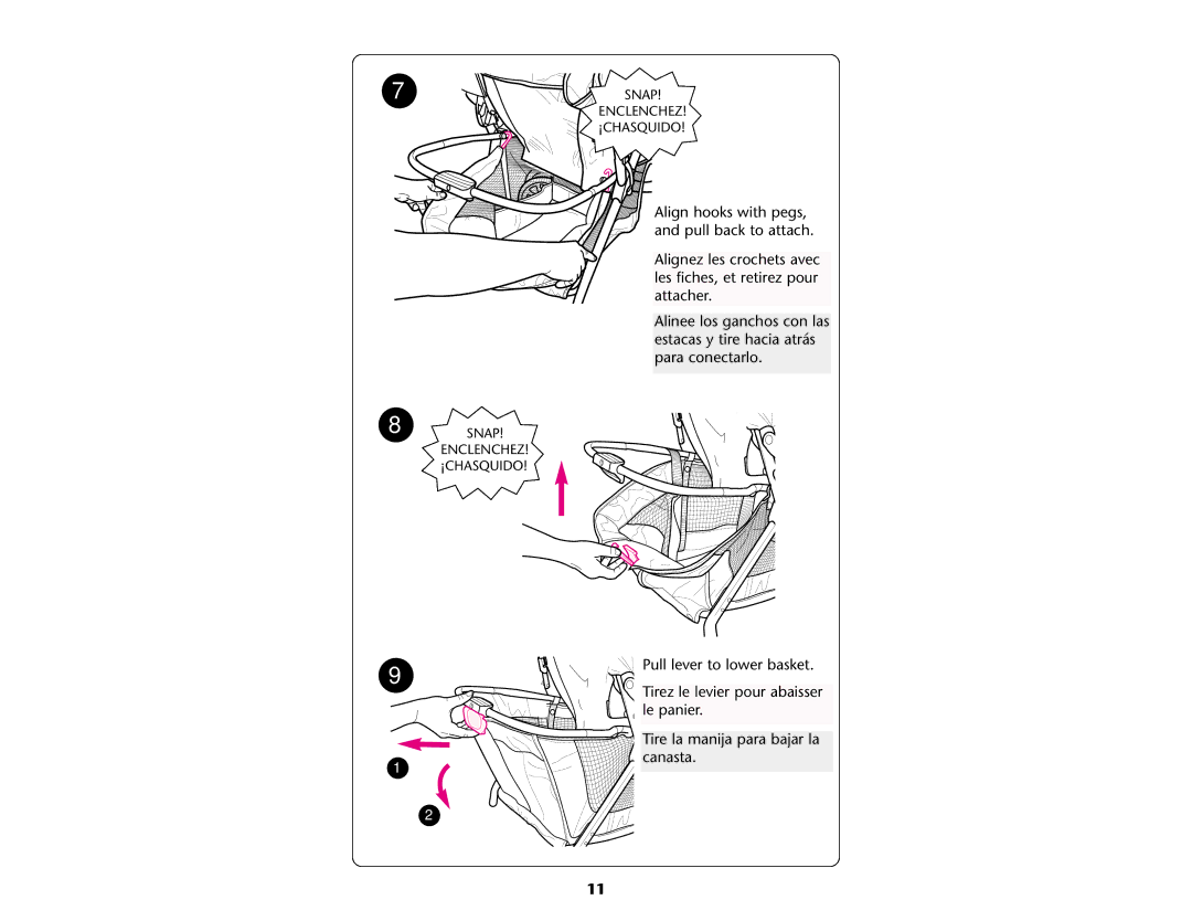 Graco ISPA109AB manual 7SNAP Enclenchez ¡CHASQUIDO 