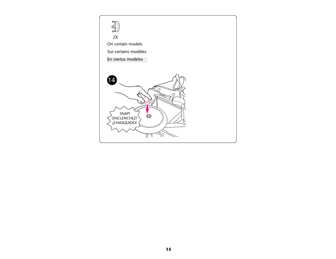 Graco ISPA109AB manual On certain models Sur certains modèles En ciertos modelos 