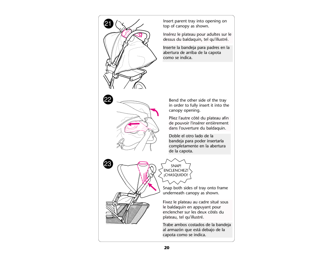 Graco ISPA109AB manual Snap Enclenchez ¡CHASQUIDO 