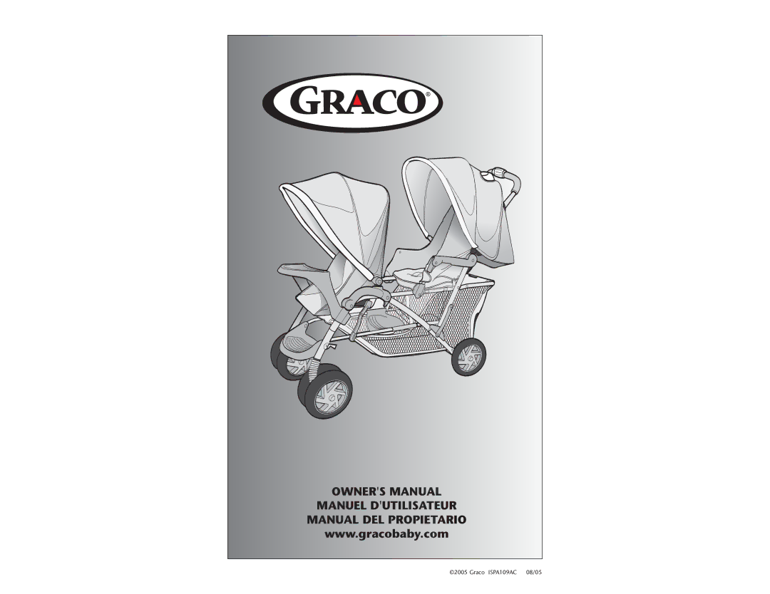 Graco ISPA109AC 08/05 manual Manuel Dutilisateur Manual DEL Propietario 