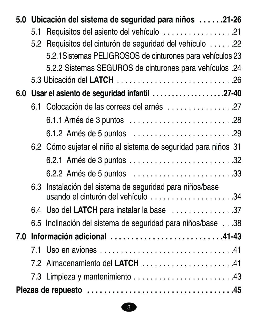 Graco ISPA109AC manual Piezas de repuesto 