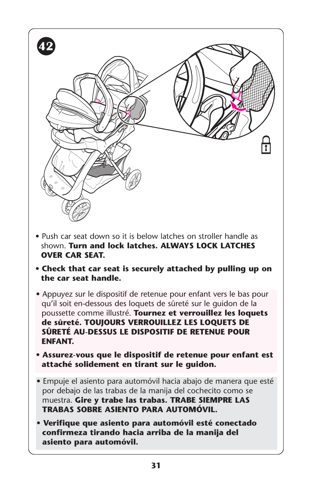 Graco ISPA118AC manual Over CAR Seat 