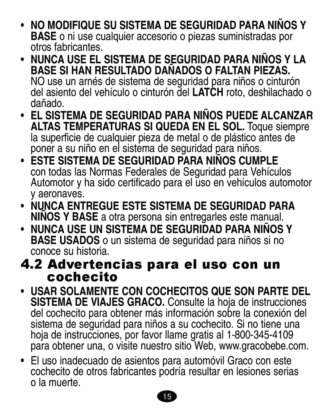 Graco ISPA118AC manual Advertencias para el uso con un cochecito, Conoce su historia 