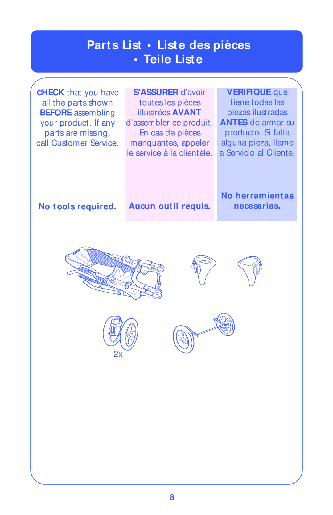 Graco ISPA122AE owner manual Parts List Liste des pièces Teile Liste, Sassurer davoir Verifique que 