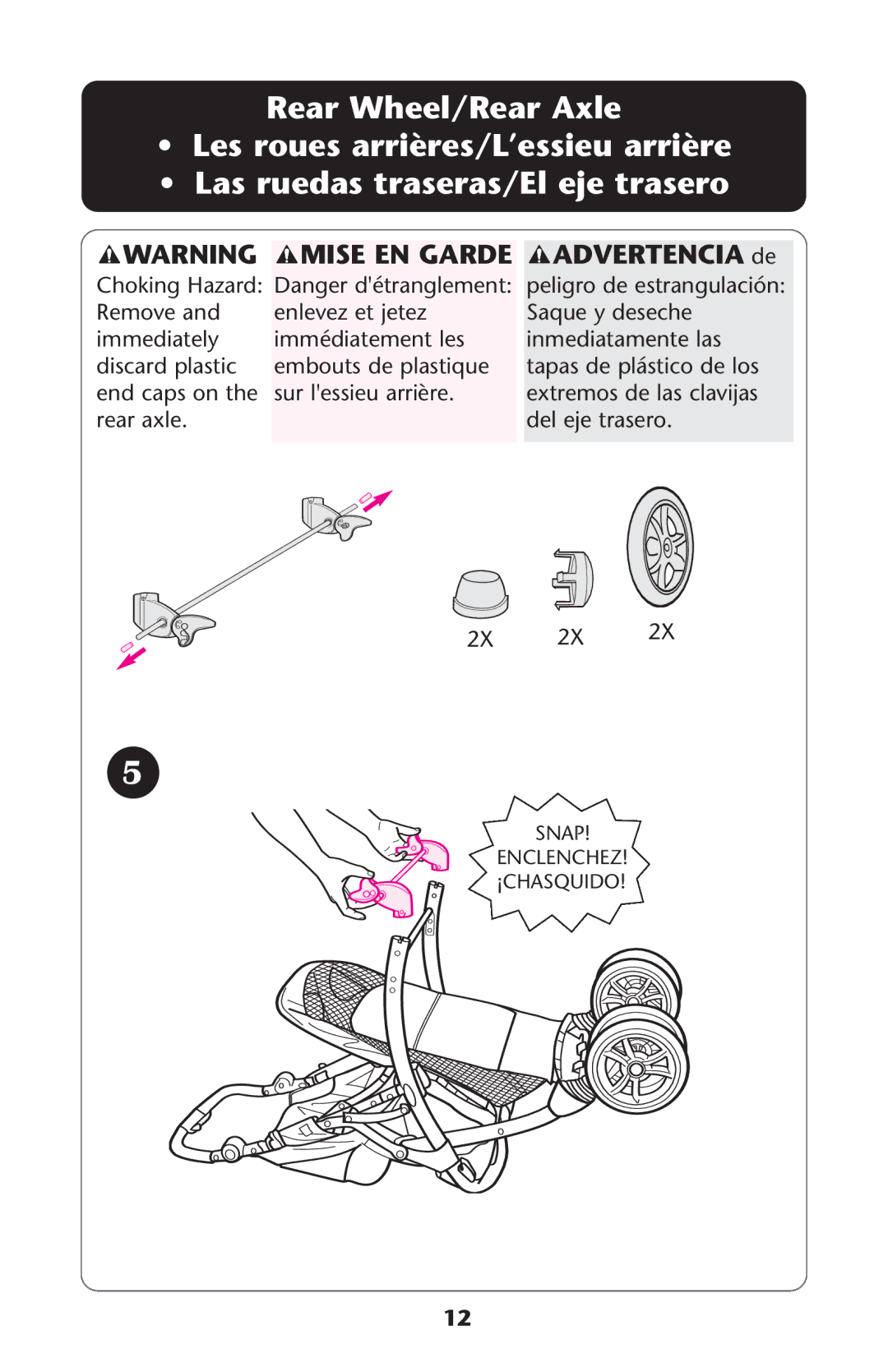 Graco ISPA135AB manual Snap Enclenchez ¡CHASQUIDO 