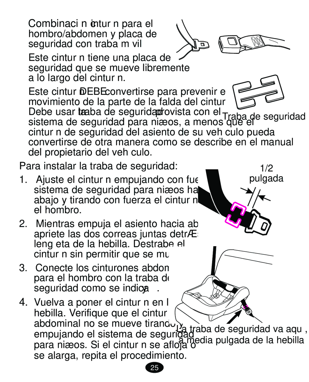 Graco ISPA173AA 08/05 manual Seguridad con traba móvil 