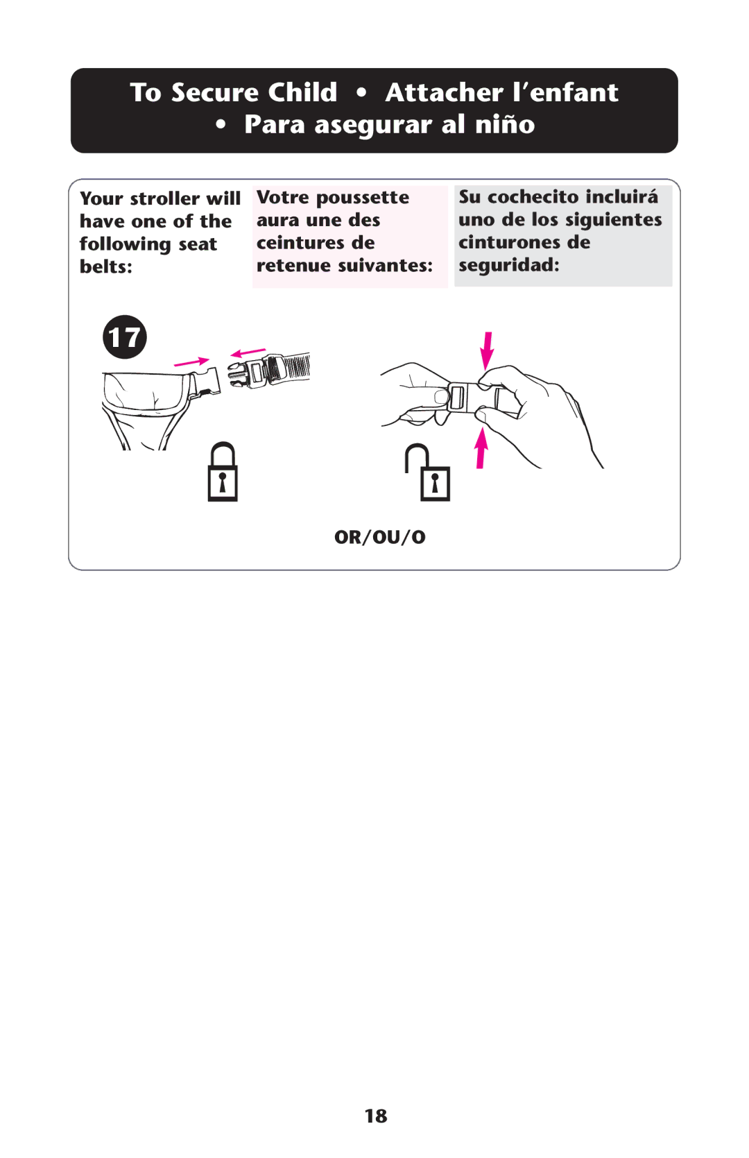 Graco ISPA173AA 08/05 manual To Secure Child Attacher l’enfant Para asegurar al niño 