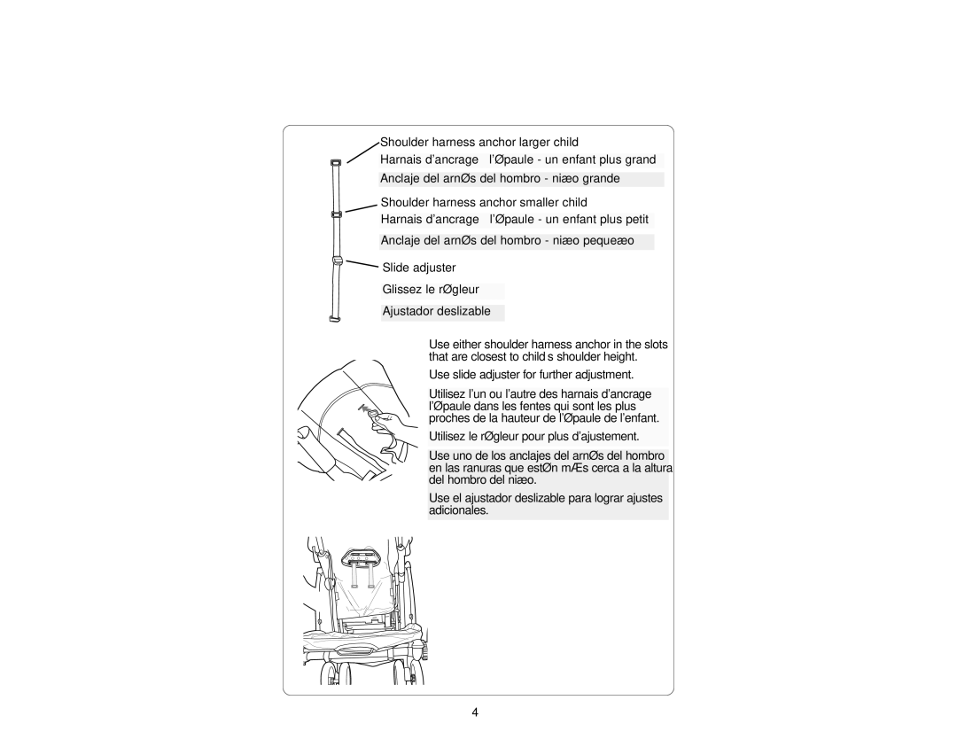 Graco ISPA173AA manual That are closest to child’s shoulder height 