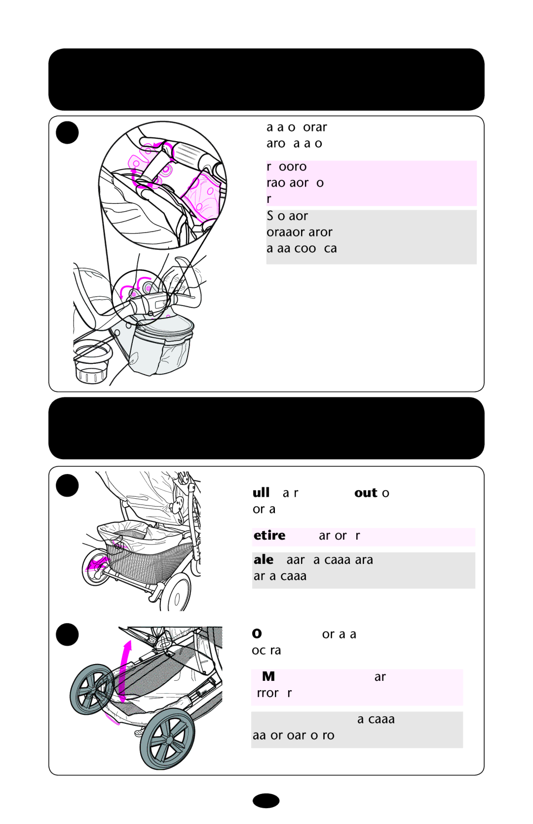 Graco ISPA216AB manual Basket Le panier La canasta, Avertissement Un panier plié peut verrouiller les freins 