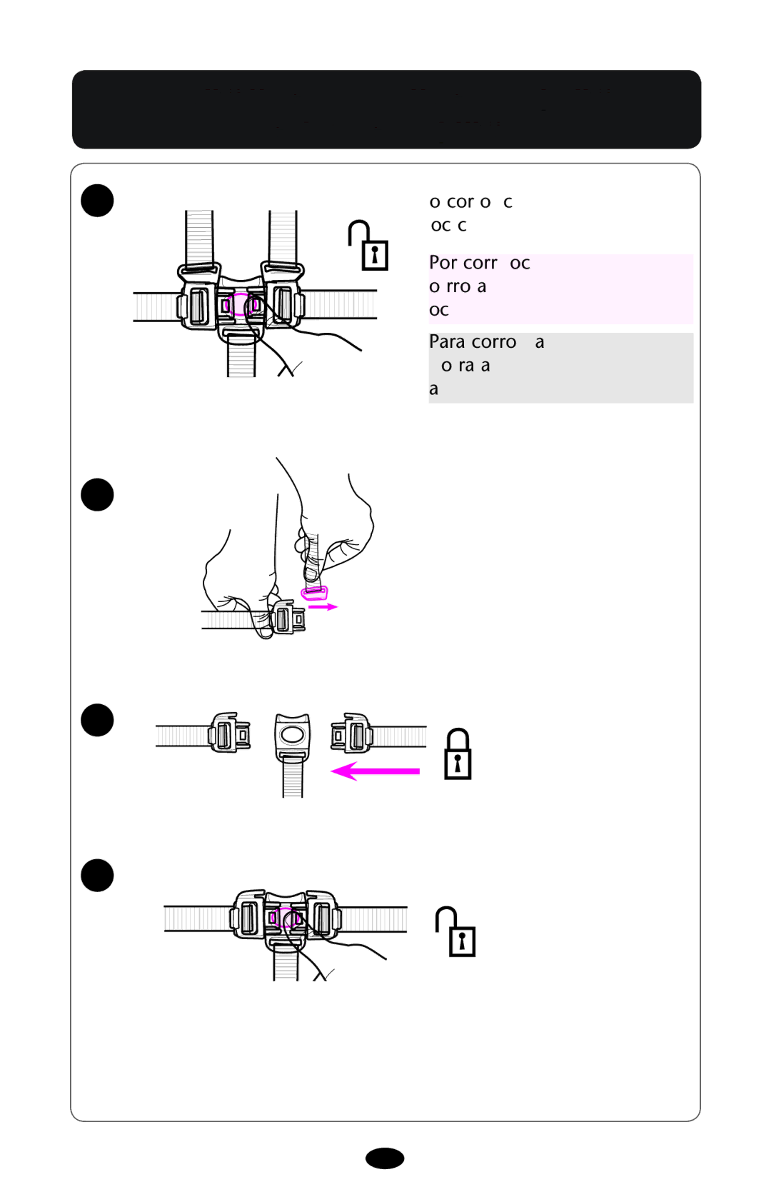 Graco ISPA216AB manual Point Buckle Boucle à 3 point Hebilla de 3 puntos 