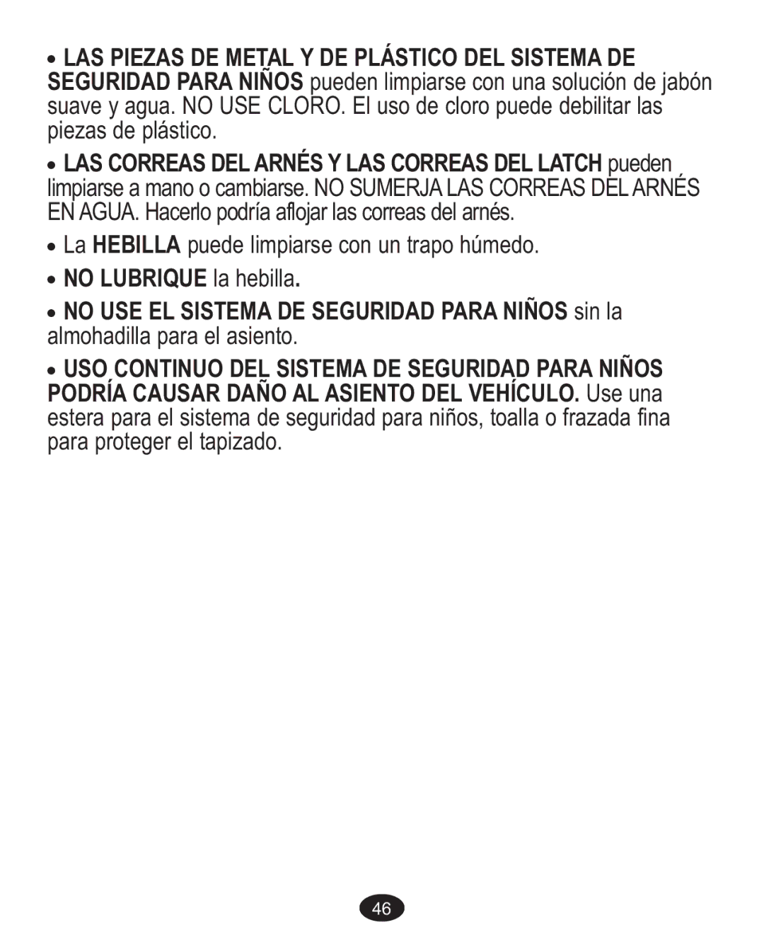 Graco 1755755, ISPA271AB, 1750713 manual La Hebilla puede limpiarse con un trapo húmedo 