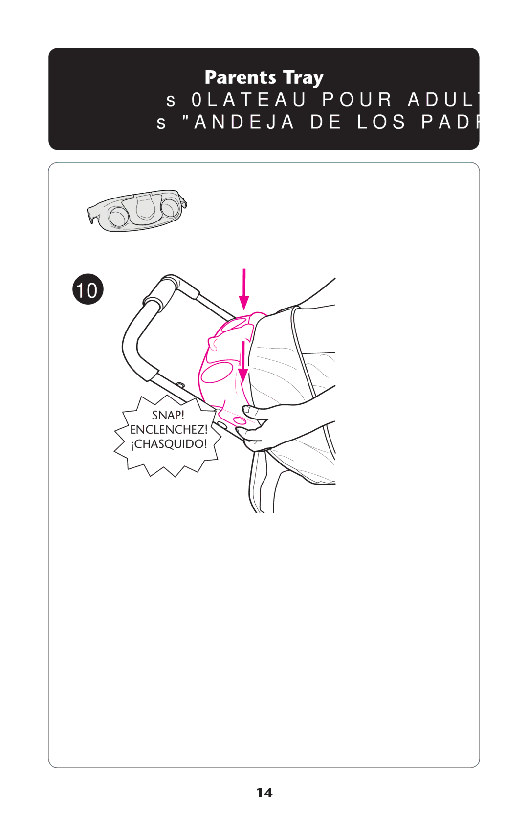 Graco ISPA273AB, 1752033 owner manual Parents Tray 