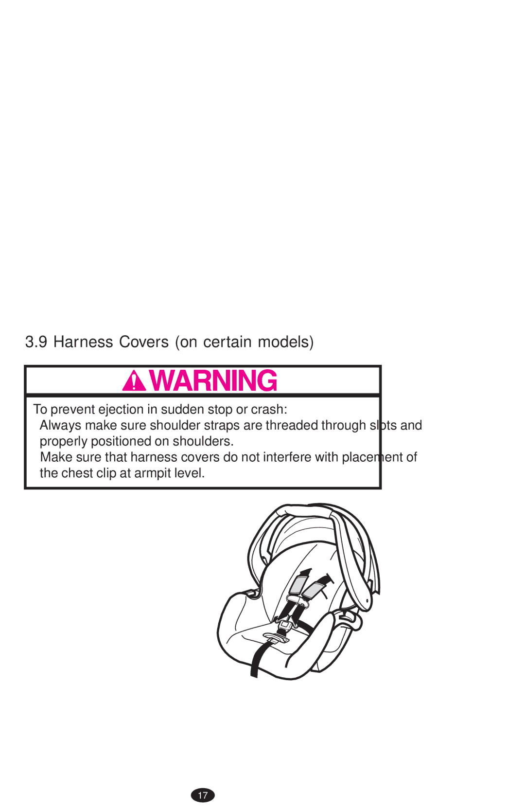 Graco 1752033, ISPA273AB owner manual Harness Covers on certain models 