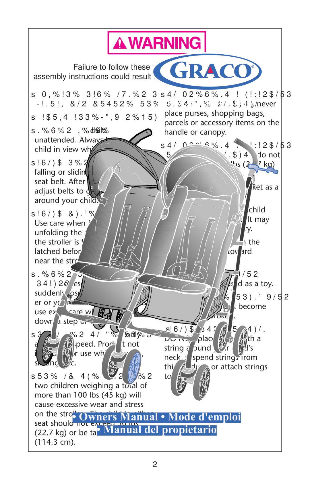 Graco ISPA317AA manual 342/,,%2 should it become damaged or broken 