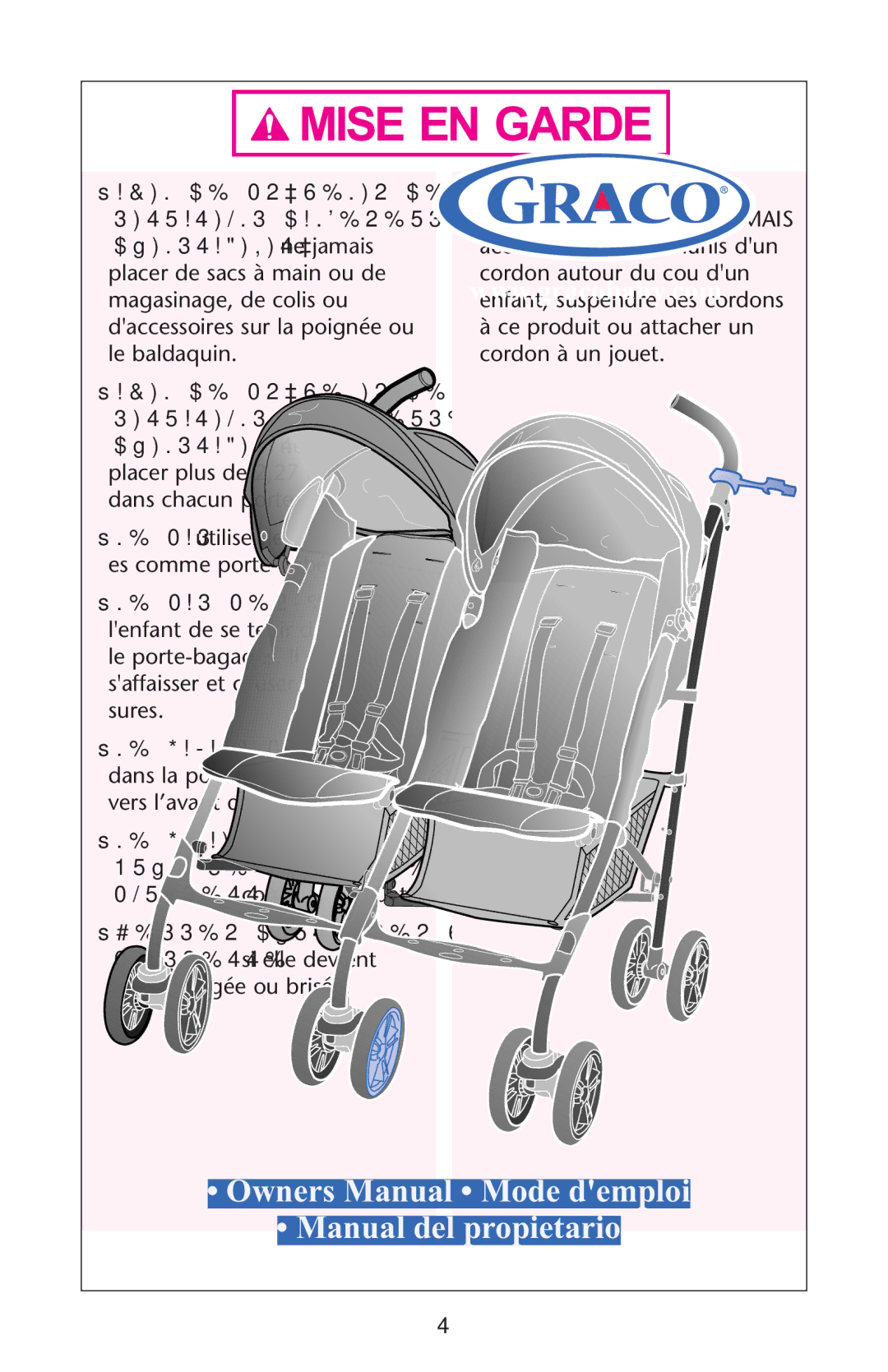 Graco ISPA317AA manual Ss.% 0!3 utiliser le porte-bagag- es comme porte-bébé 