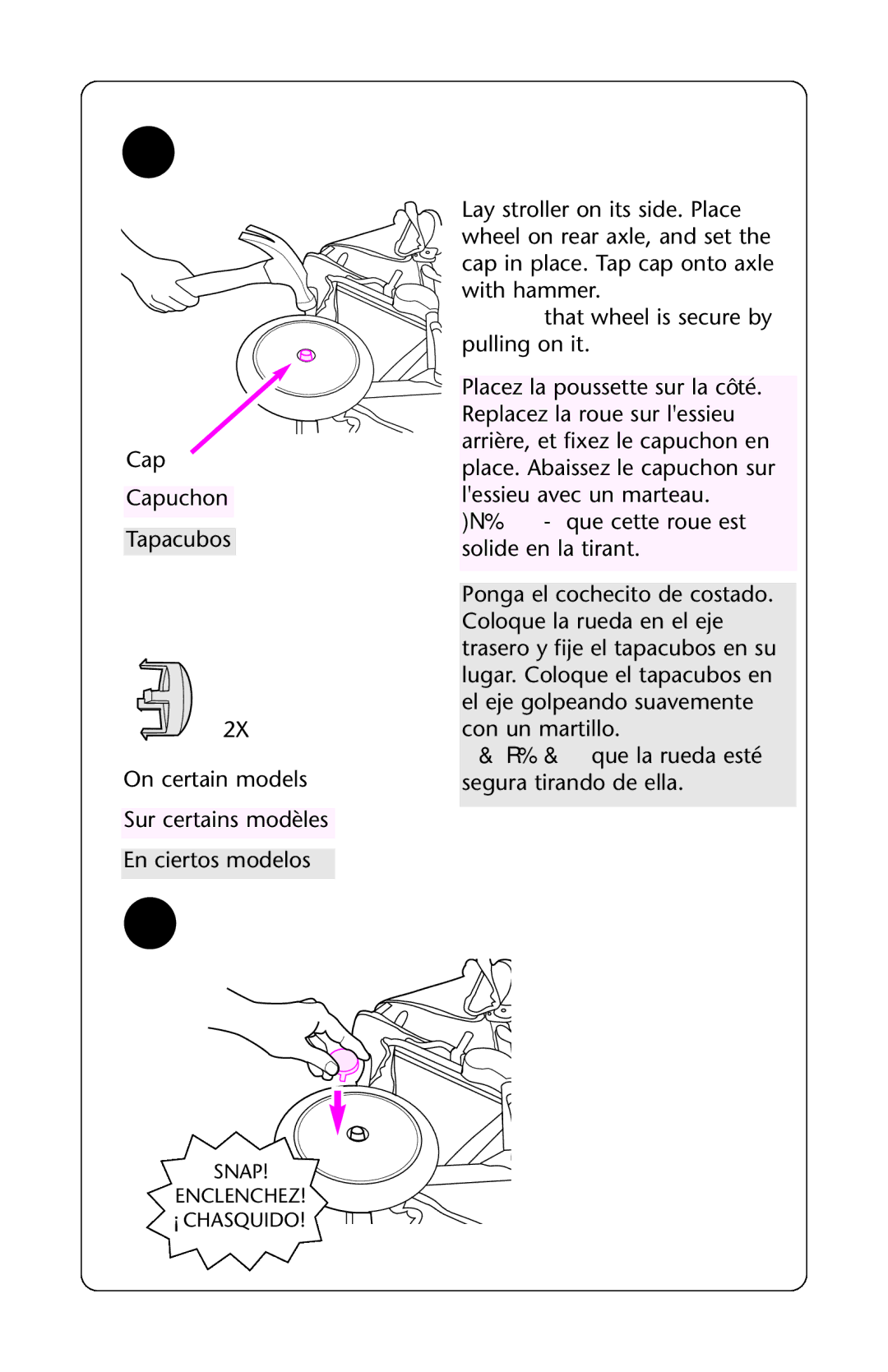 Graco ISPA338AA owner manual ENCLENCHEZ! ¡ Chasquido 