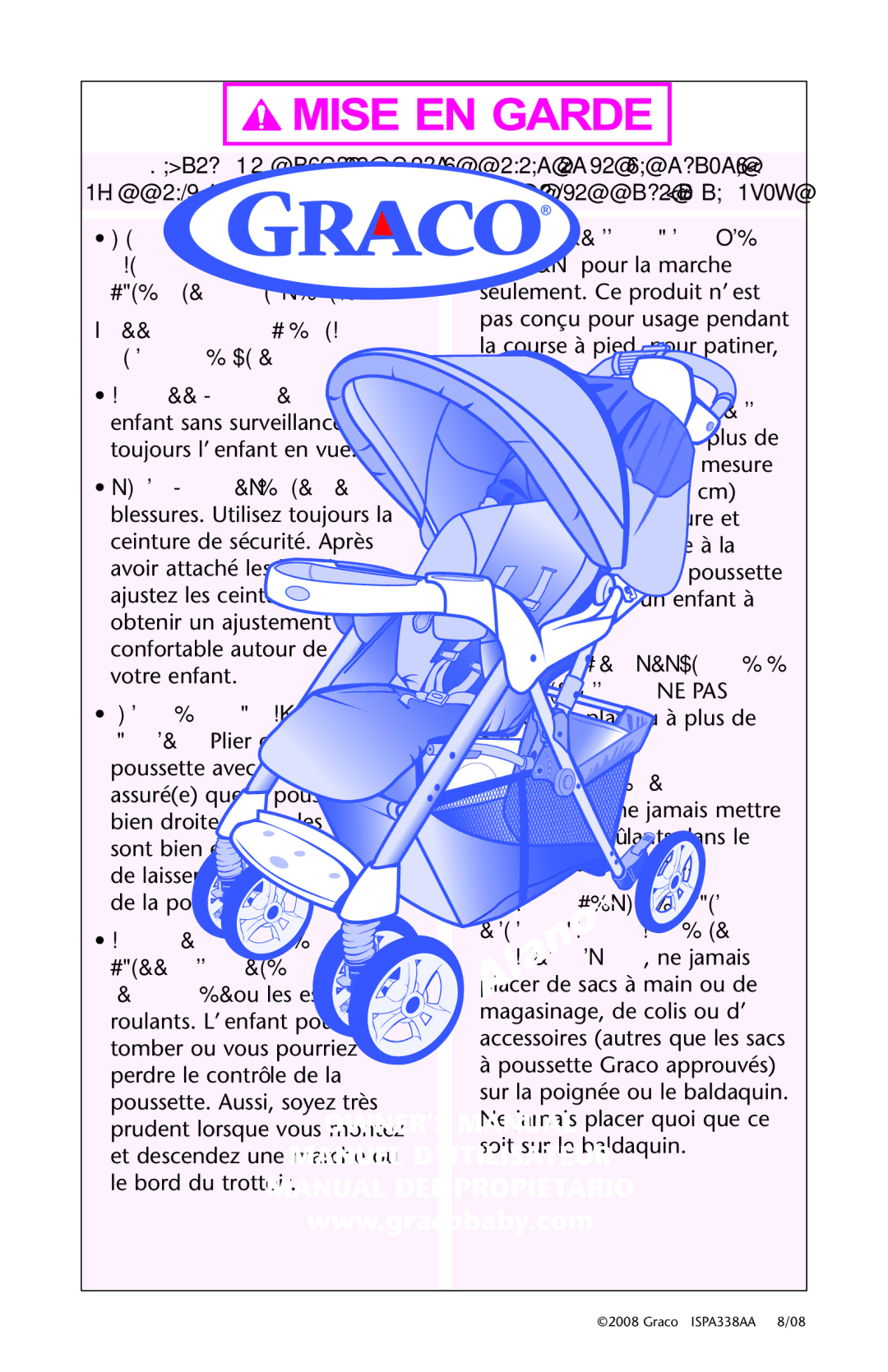 Graco ISPA338AA owner manual Pour Éviter LES 