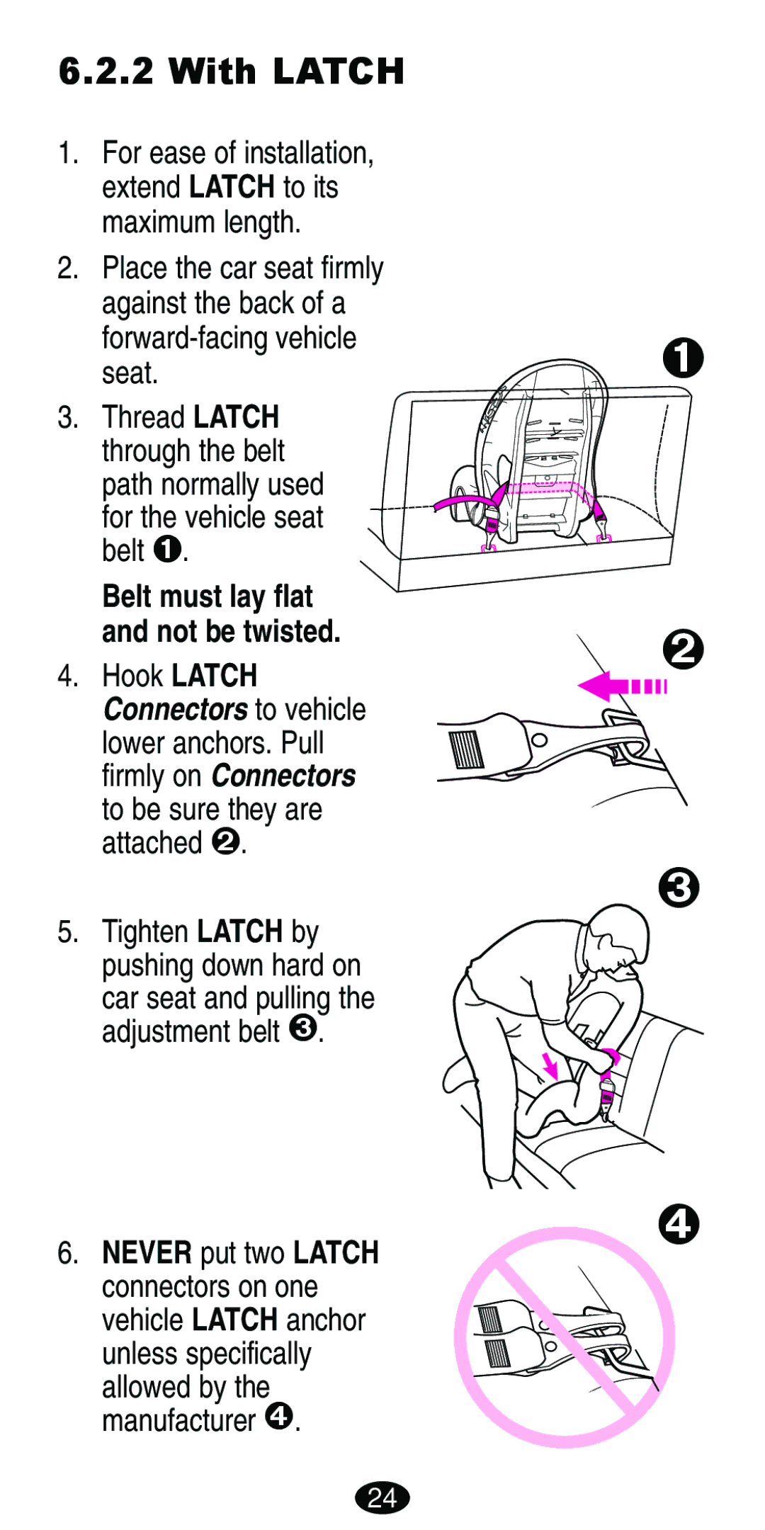 Graco ISPB007BD manual For the vehicle seat belt ™, To be sure they are attached š 