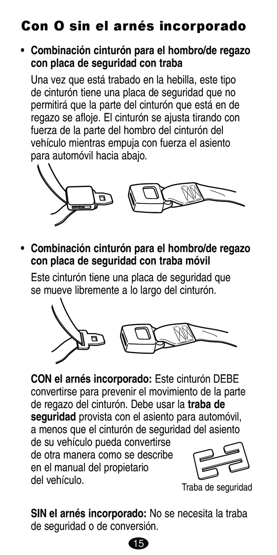 Graco ISPB007BD manual Con O sin el arnés incorporado, Del vehículo 