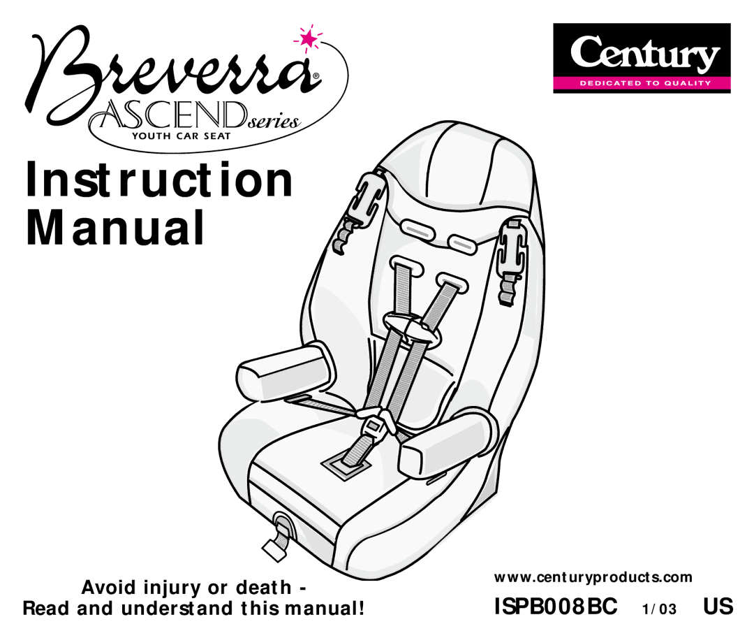 Graco ISPB008BC 1/03 manual Instruction Manual 