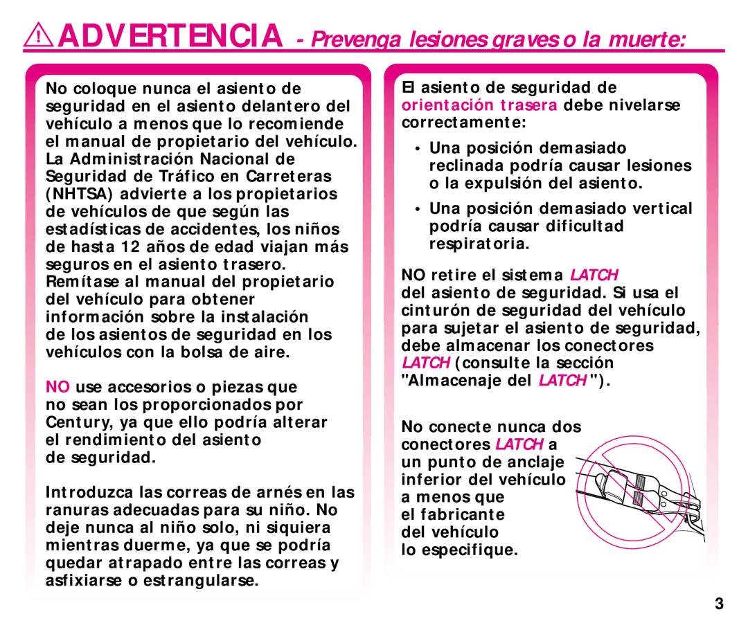 Graco ISPC008BA 08/02 manual Orientación trasera debe nivelarse 