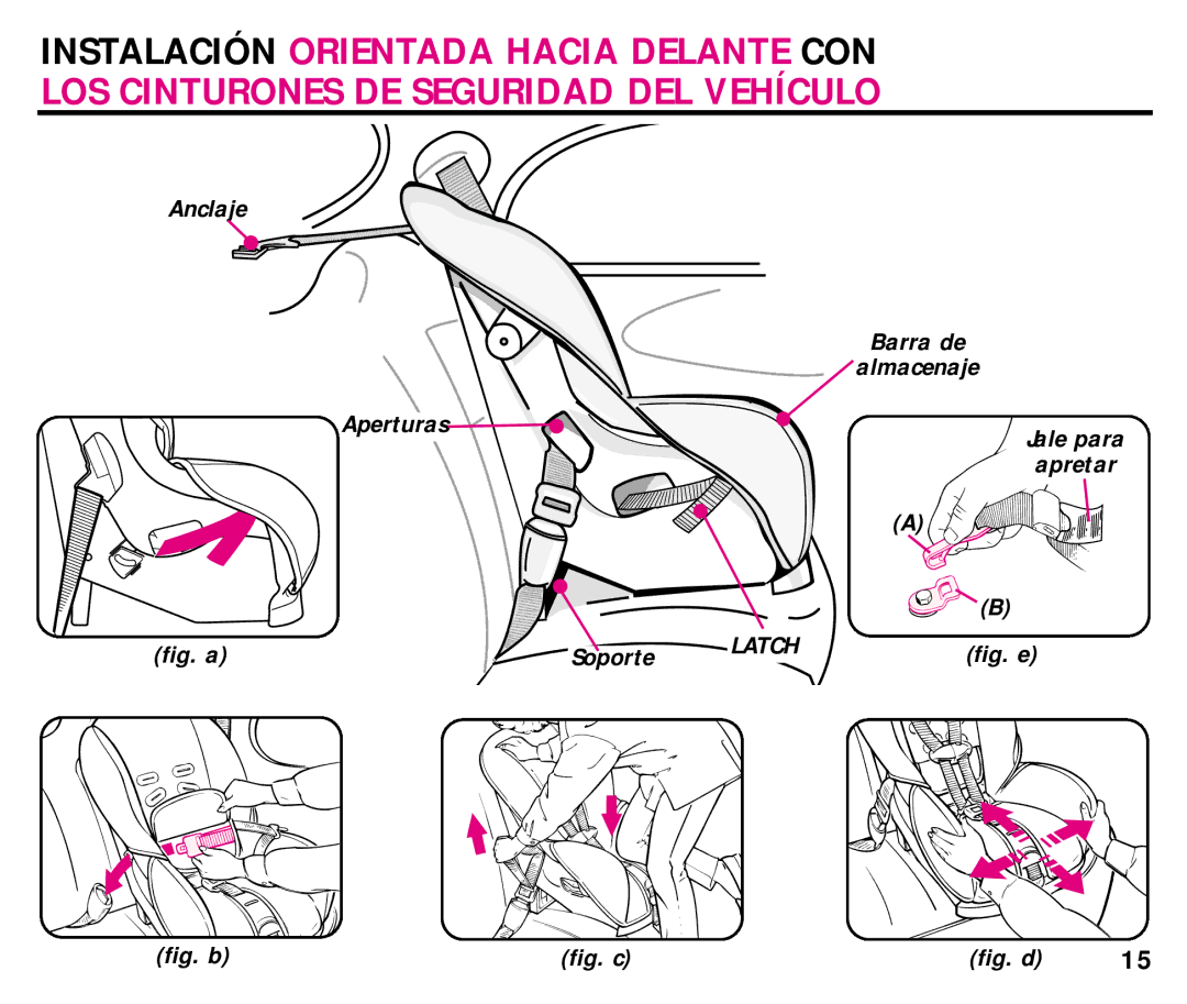 Graco ISPC008BA 08/02 manual Anclaje Barra de, Aperturas Jale para Apretar 