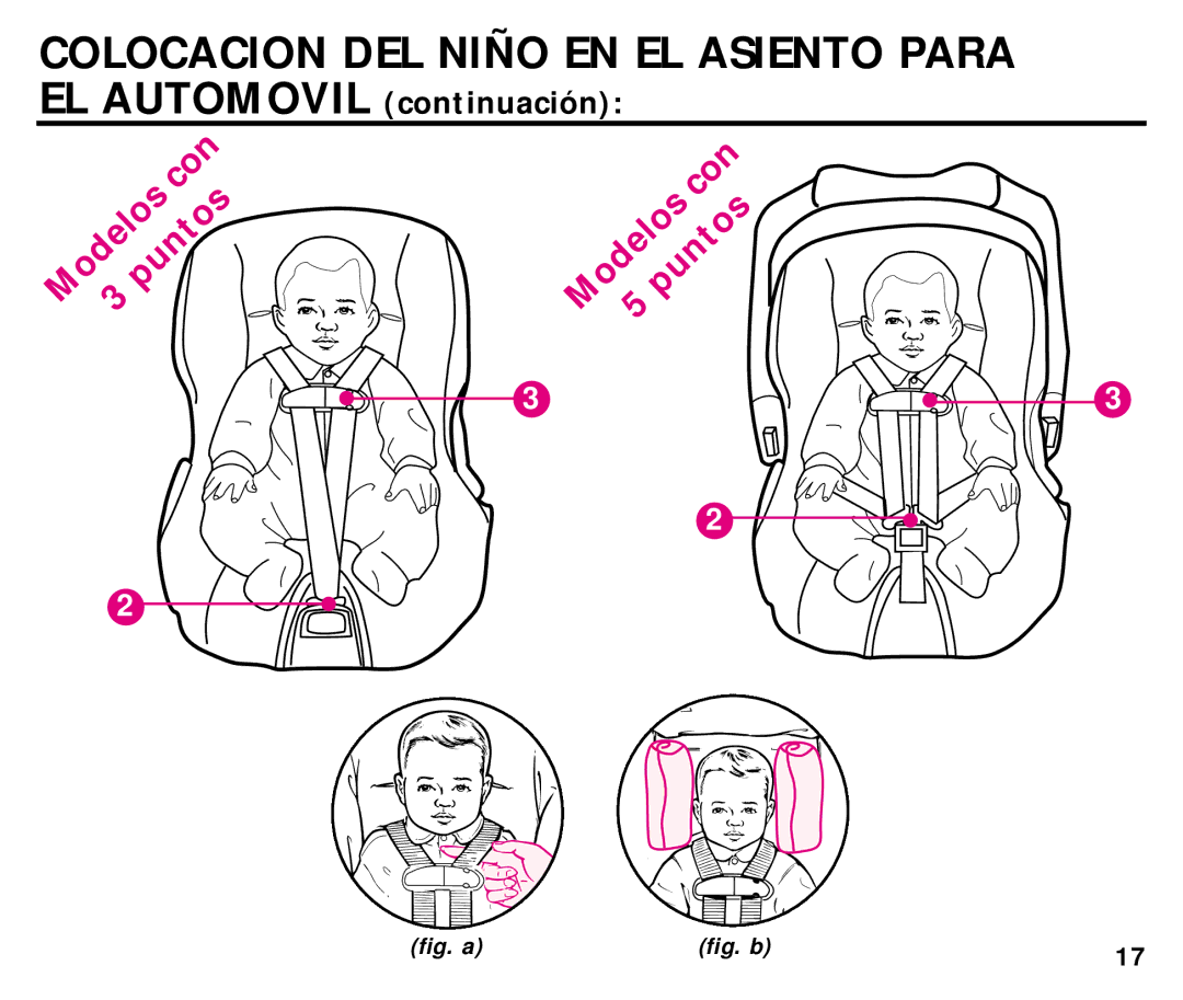 Graco ISPC014BB manual Colocacion DEL Niño EN EL Asiento Para, EL Automovil continuación 