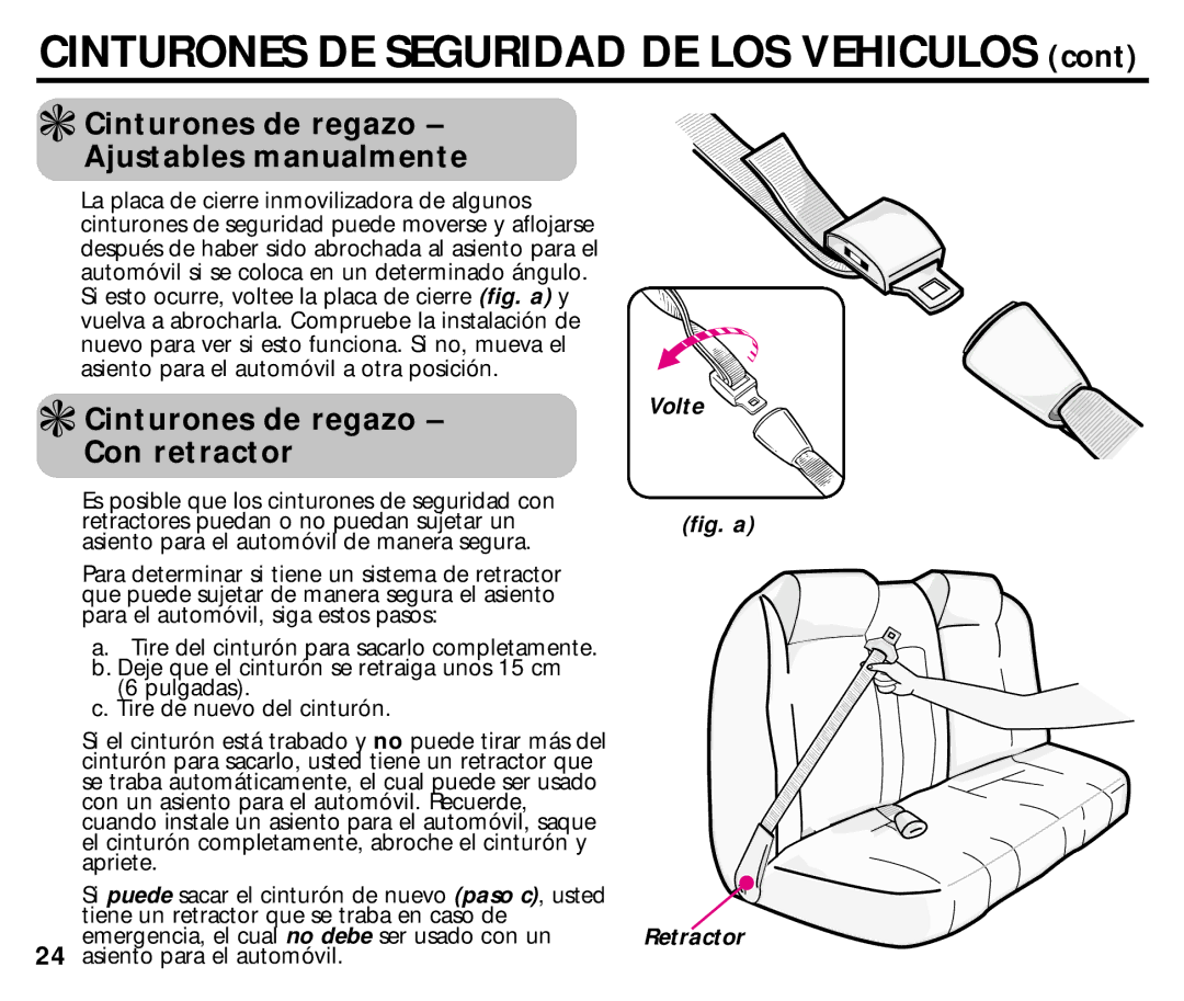 Graco ISPC014BB Cinturones de regazo Ajustables manualmente, Cinturones de regazo Con retractor, Volte 