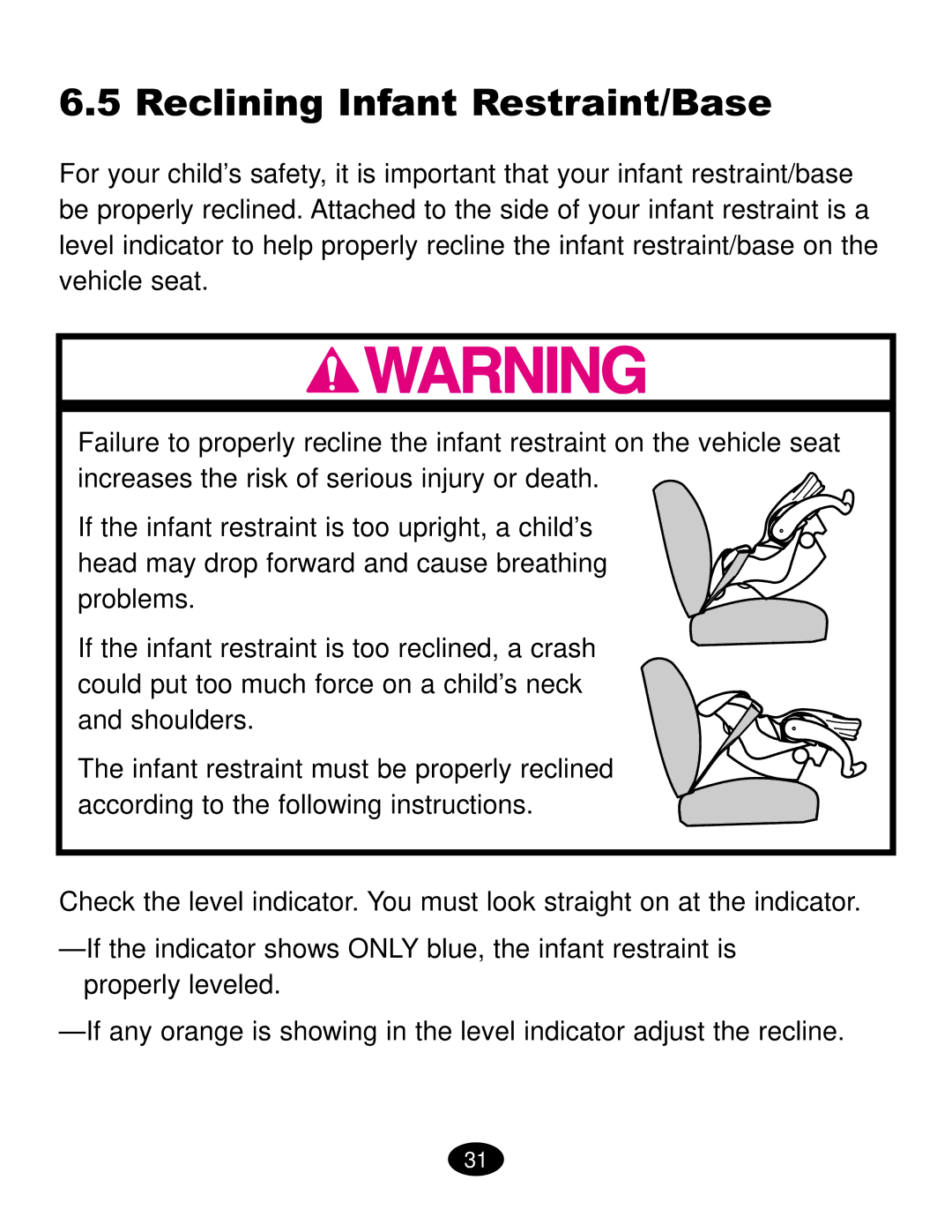 Graco ISPC019CB owner manual Reclining Infant Restraint/Base 