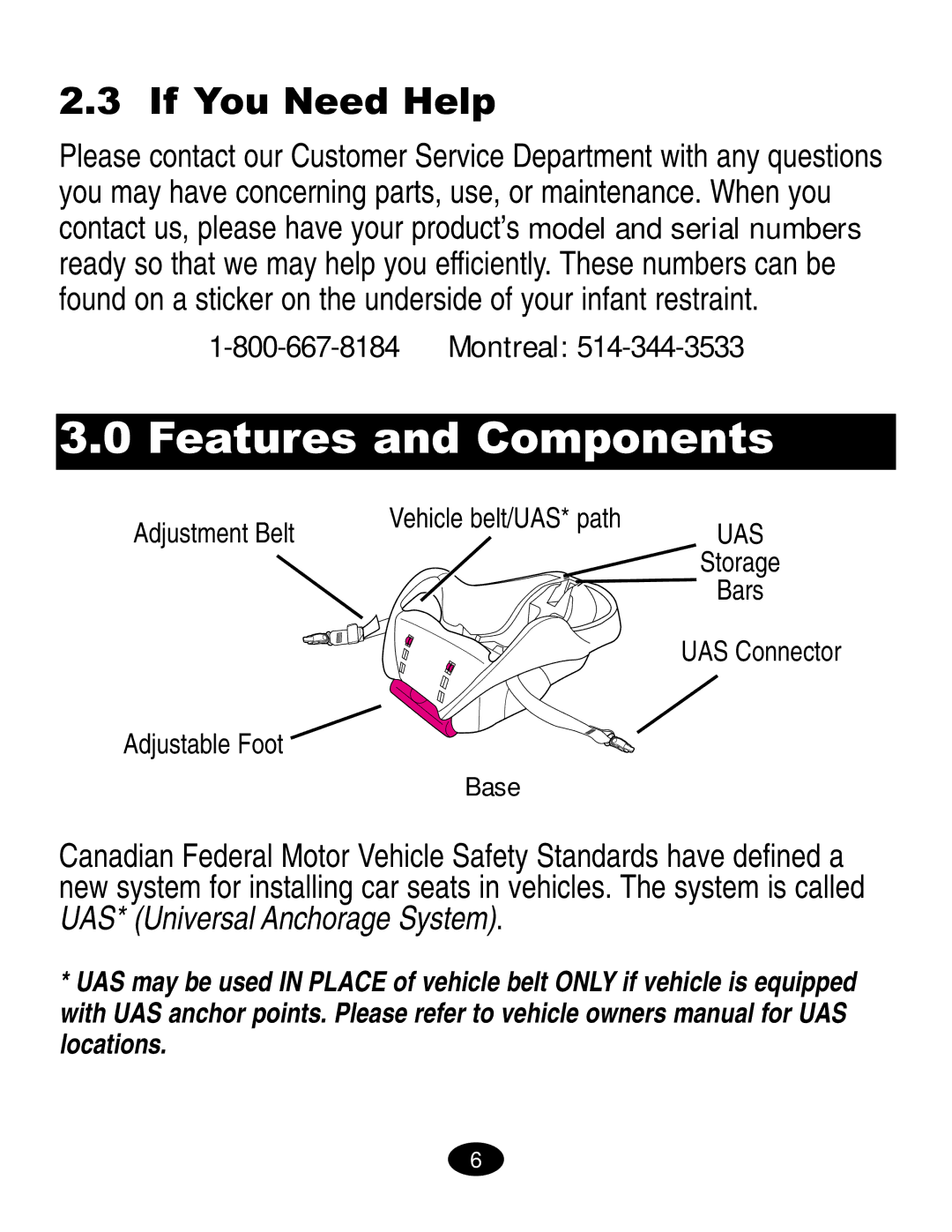 Graco ISPC019CB owner manual Features and Components, If You Need Help, Montreal 