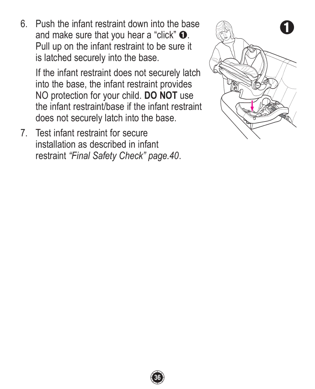 Graco ISPC094CB owner manual Restraint Final Safety Check page.40 