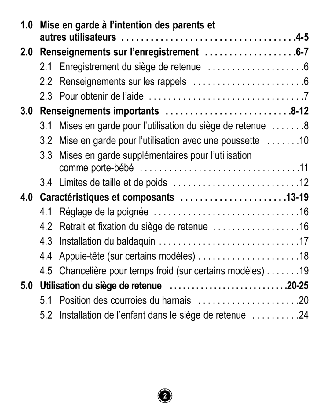 Graco ISPC094CB owner manual Comme porte-bébé Limites de taille et de poids 