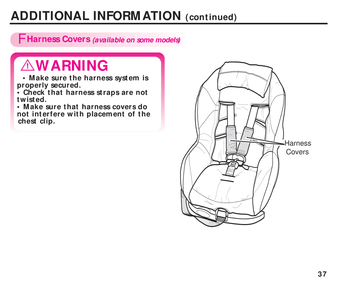 Graco ISPC099BA instruction manual Harness Covers 