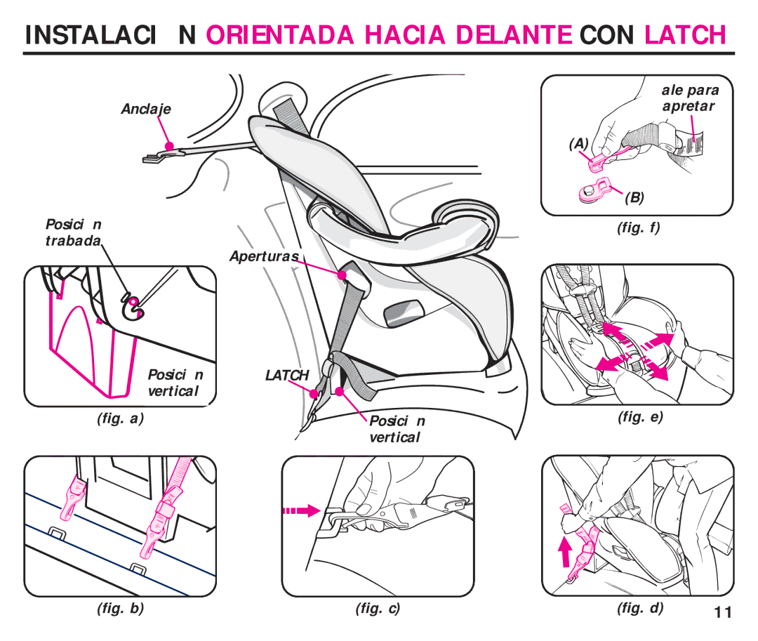 Graco ISPC099BA instruction manual Anclaje Posici n trabada Aperturas, Vertical 