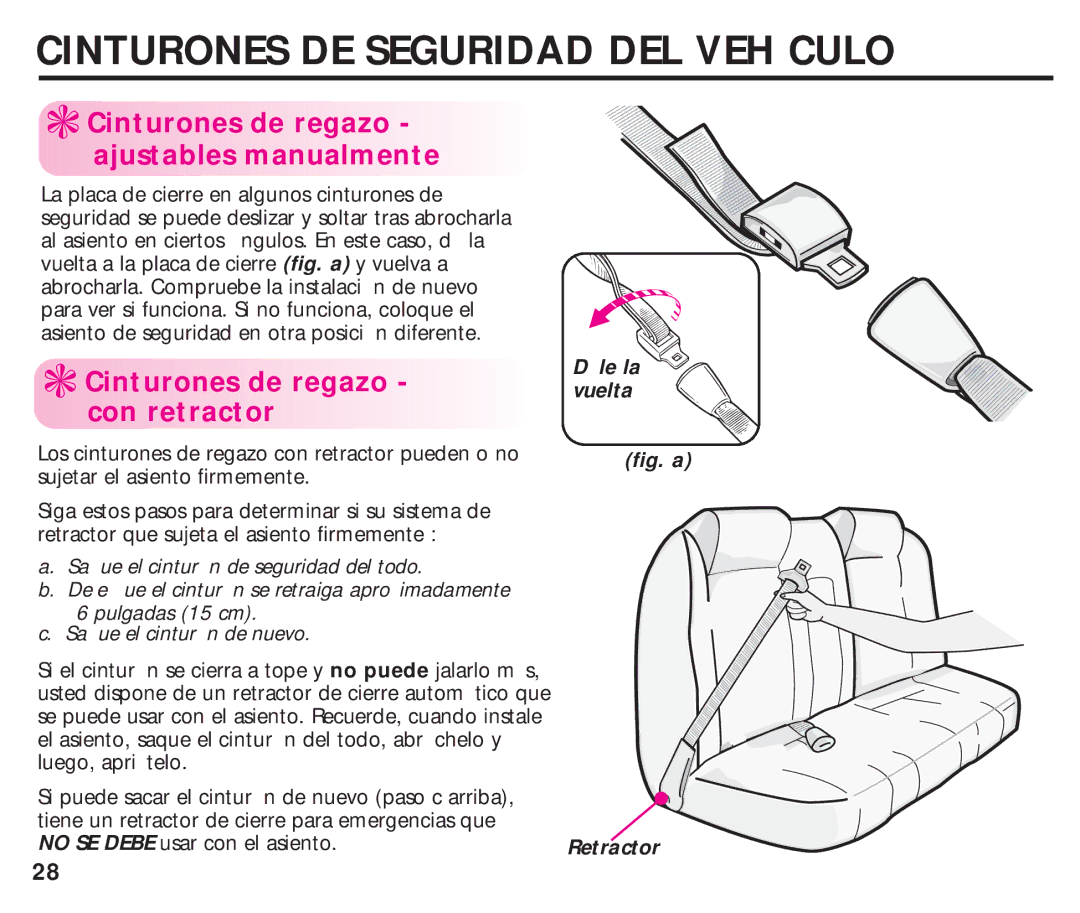 Graco ISPC099BA Cinturones de regazo ajustables manualmente, Cinturones de regazo con retractor, Le la vuelta 