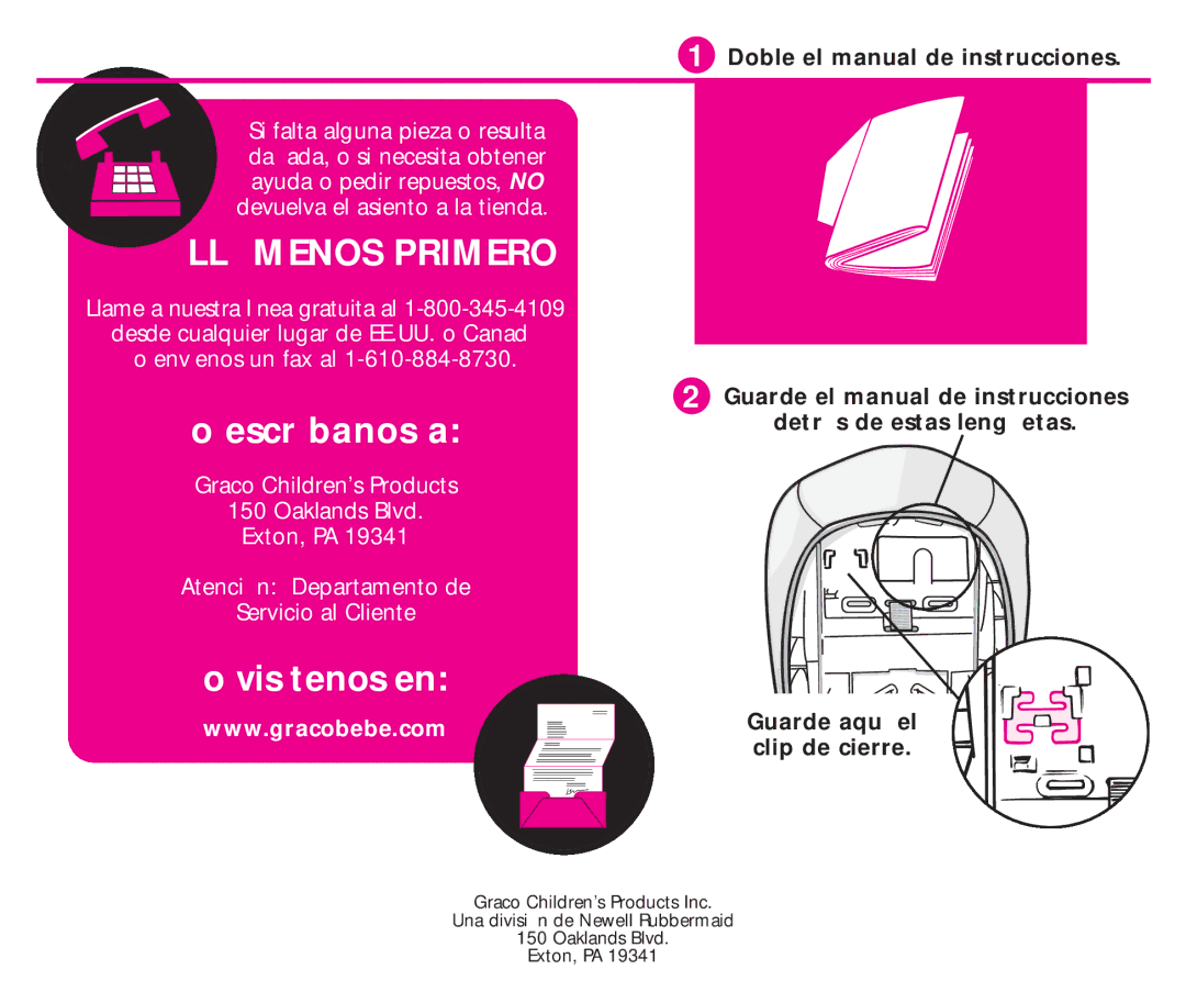 Graco ISPC099BA instruction manual LL Menos Primero 