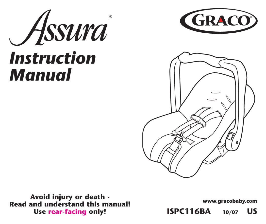 Graco ISPC116BA instruction manual Avoid injury or death Read and understand this manual 