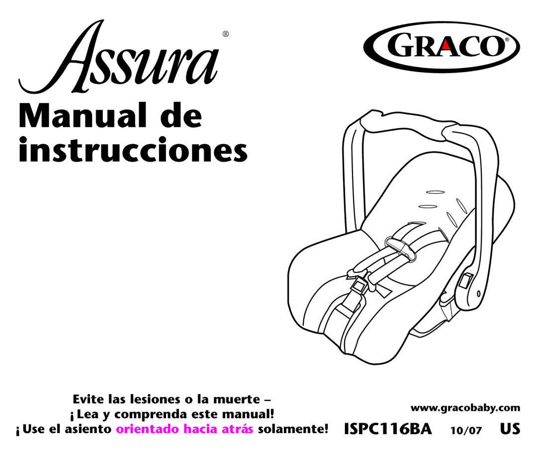 Graco ISPC116BA instruction manual Manual de instrucciones 