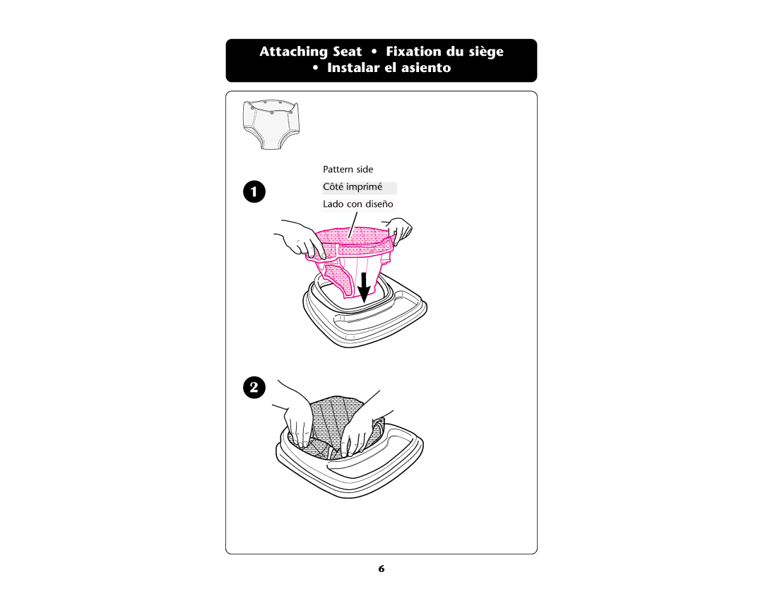 Graco 8751FFD, ISPD004AB, 4E02LJG1, 8751TNT1 owner manual Attaching Seat Fixation du siège Instalar el asiento 