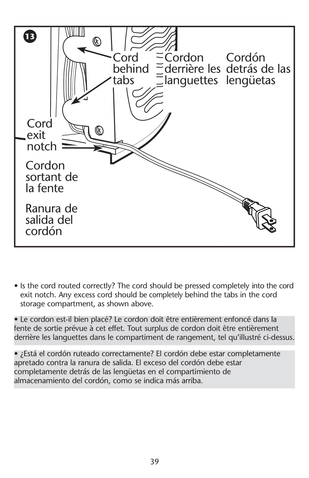 Graco ISPD023AB owner manual Cord Cordon Cordón Behind 