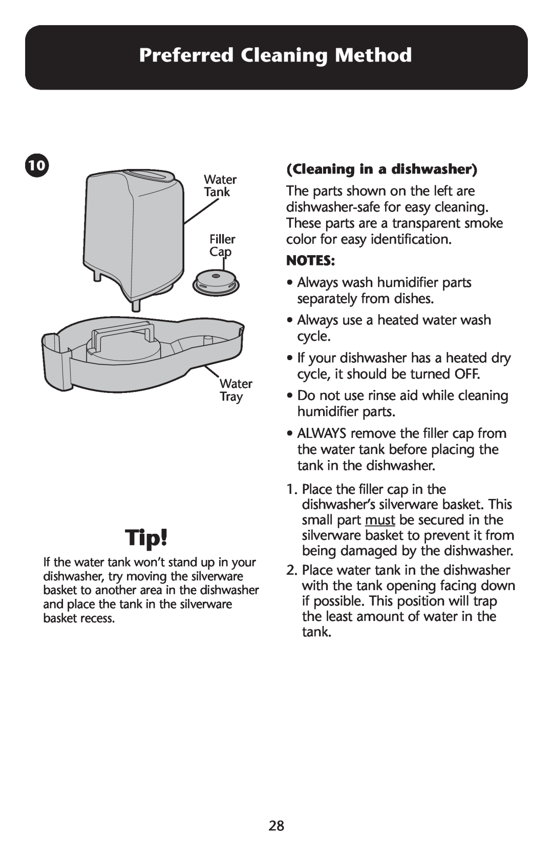 Graco ISPD023AB owner manual Preferred Cleaning Method, Cleaning in a dishwasher, Notes 