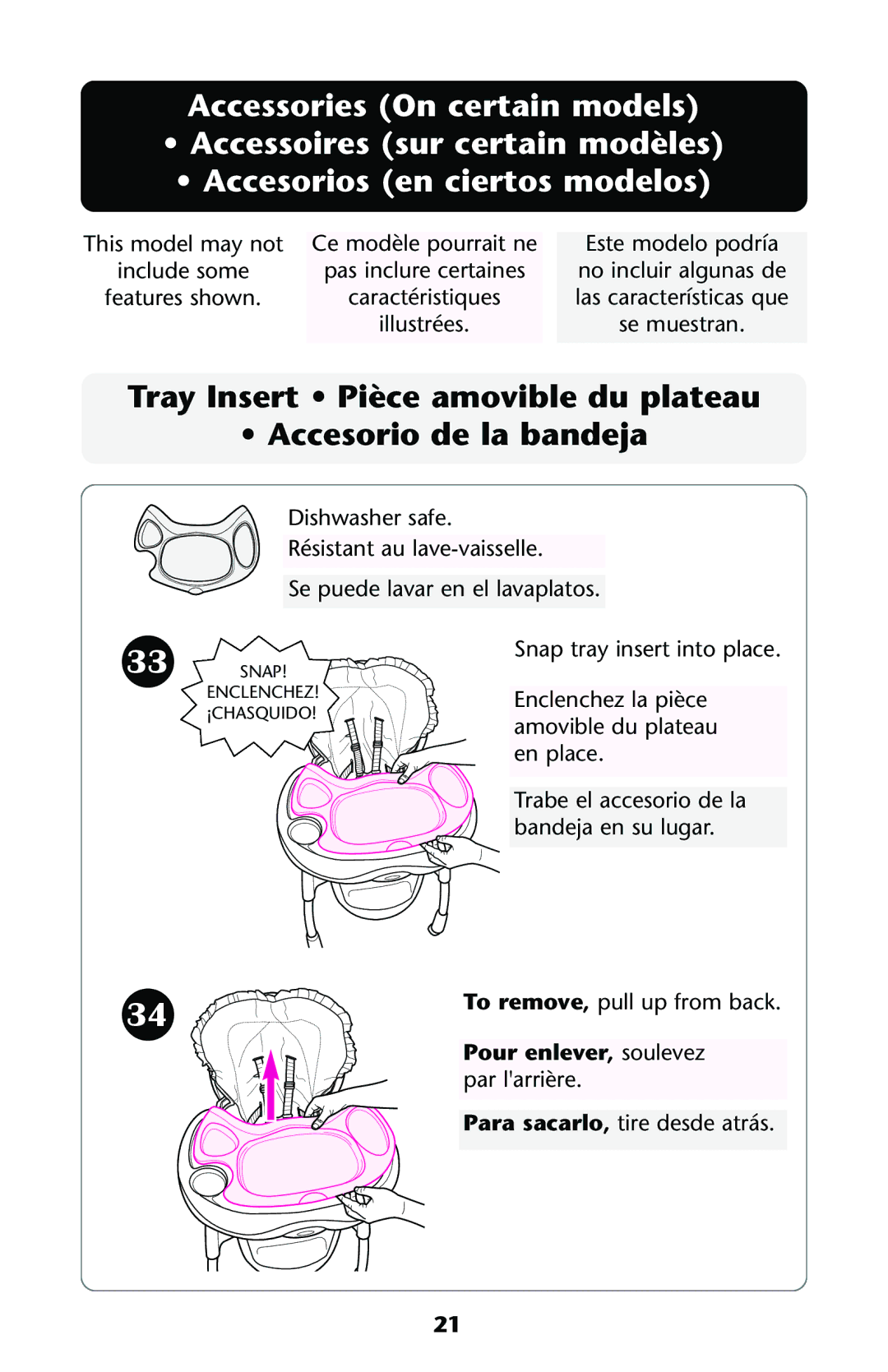 Graco ISPH013AB 05/05 owner manual To remove, pull up from back 