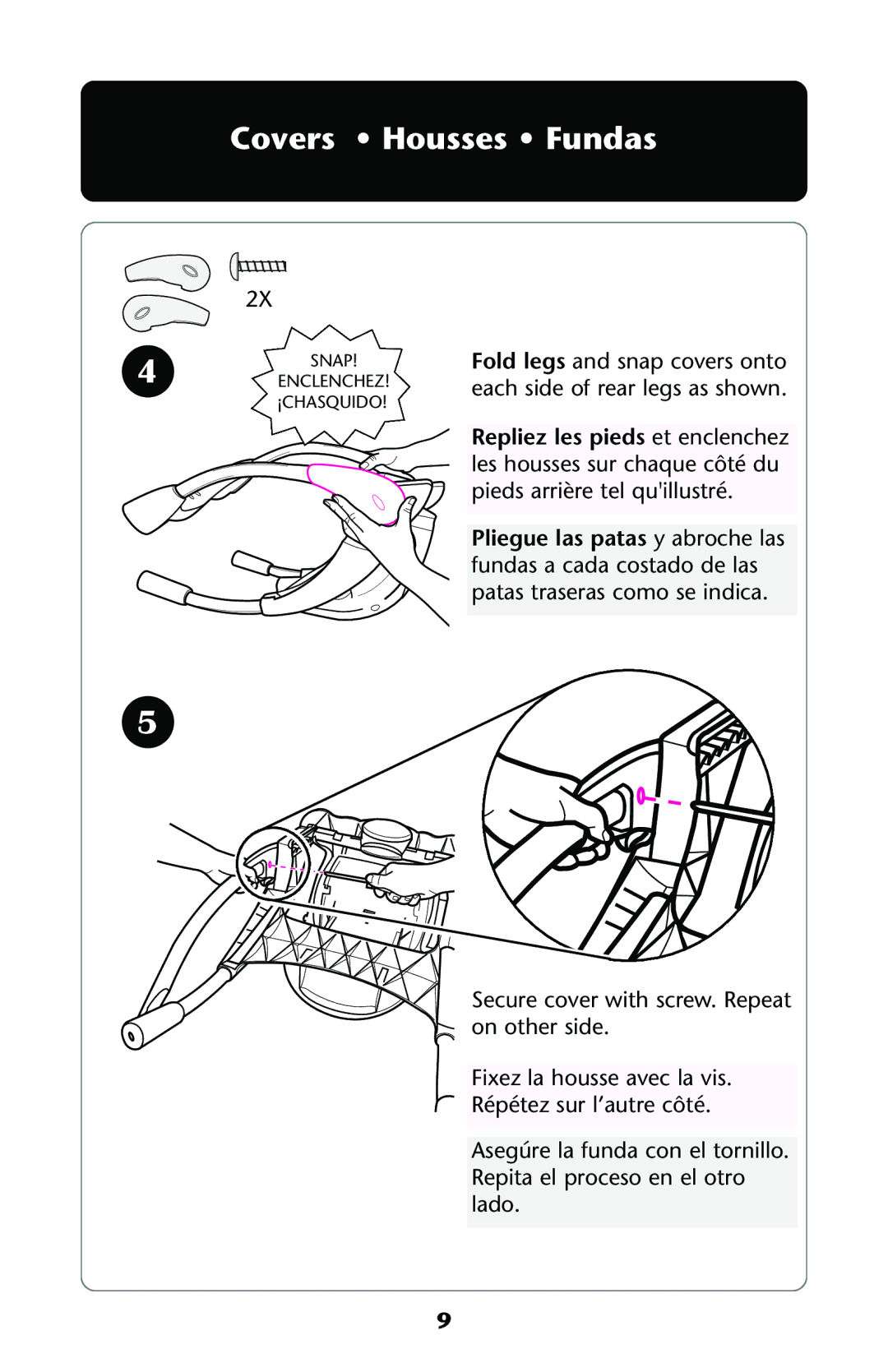 Graco ISPH013AB 05/05 owner manual Covers Housses Fundas 