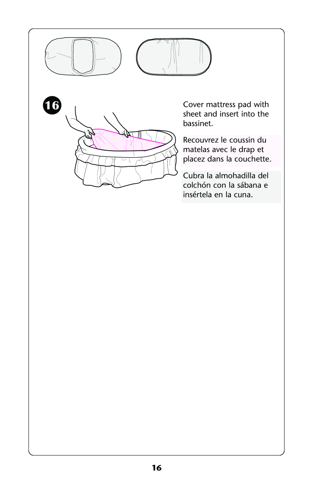 Graco ISPJ001AB manual Cover mattress pad with 