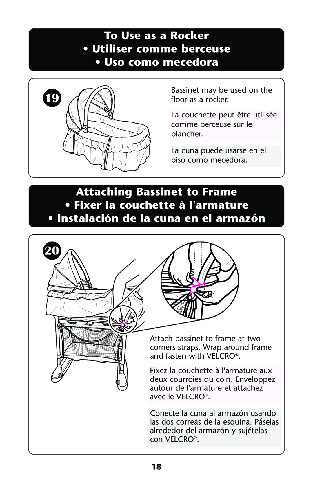 Graco ISPJ001AB manual To Use as a Rocker Utiliser comme berceuse Uso como mecedora 