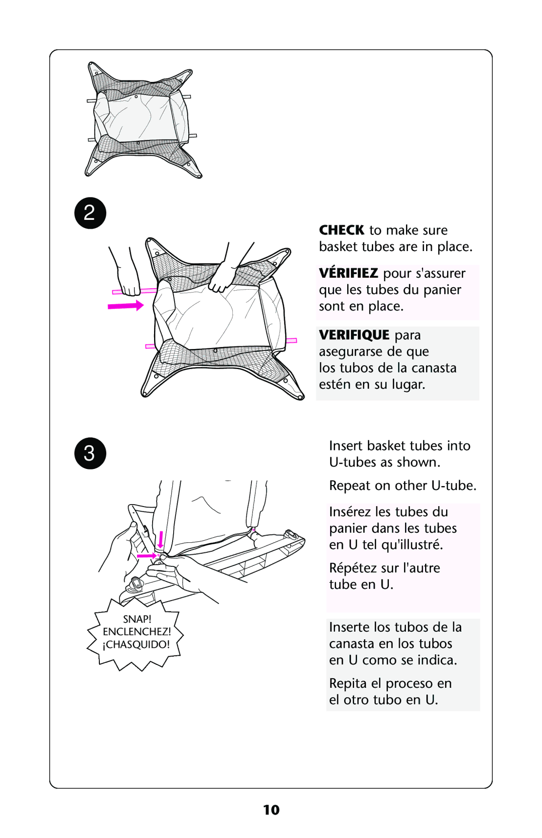 Graco ISPJ002AB manual Snap Enclenchez ¡CHASQUIDO 