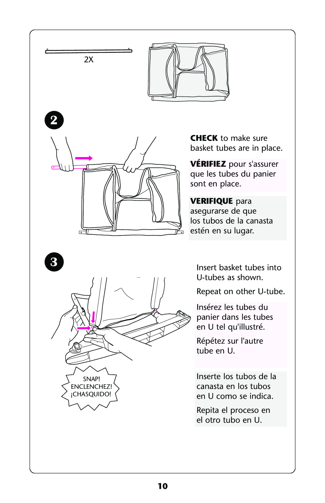 Graco ISPJ003AB manual Snap Enclenchez ¡CHASQUIDO 