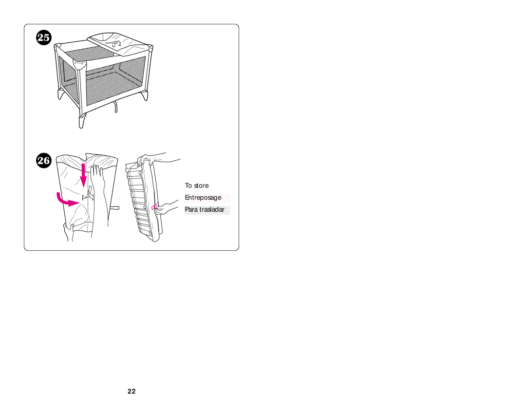 Graco ISPP003AA manual To store Entreposage Para trasladar 